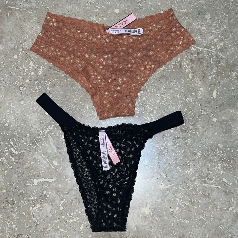 2 NEW WITH TAGS Victorias Secret Lace Panties Size S